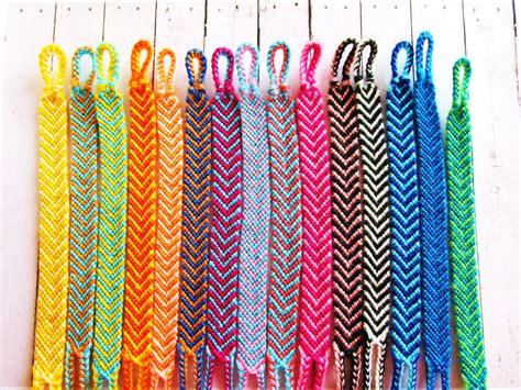 Friendship Bracelet Brazilian Chevron Boho Hippie Choose your Color Summer Arm Candy Custom ...