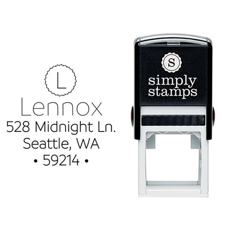 Monogram Custom Address Stamp - Simply Stamps