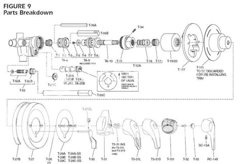 symmons shower valve parts diagram - Laceist