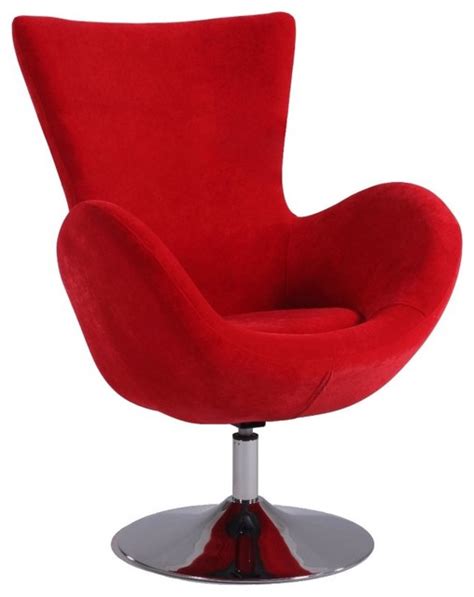 Chintaly Wynter Modern Fun Swivel Accent Chair - 2001-ACC-RED - Contemporary - Living Room ...