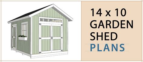 14x10 Garden Shed Plans - Build Blueprint