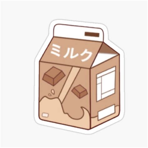 "chocolate milk cute aesthetic" Sticker for Sale by suzangg | Redbubble