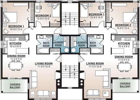 2 Story Apartment Building Plans