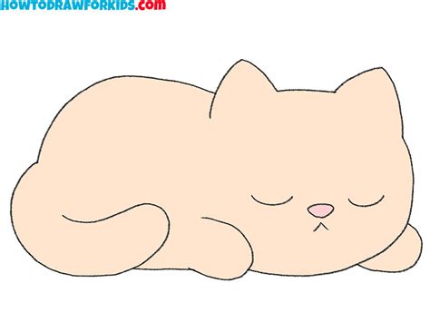 Sleeping Cat Drawing