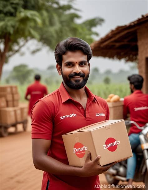 Designing Zomato's Rural Food Delivery Hub Infrastructure | Stable Diffusion Online