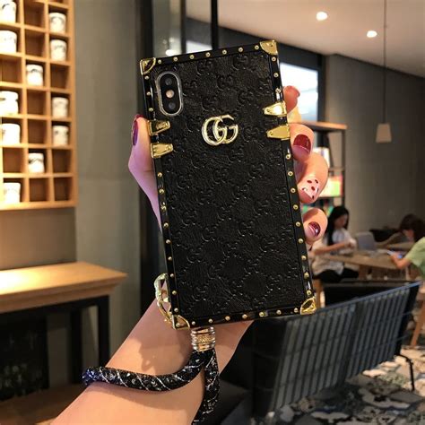 Luxury designer Gucci leather lanyard Case for iPhone Samsung | Luxury ...