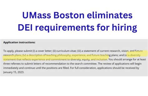 UMass Boston removes DEI requirements from job listings | The College Fix