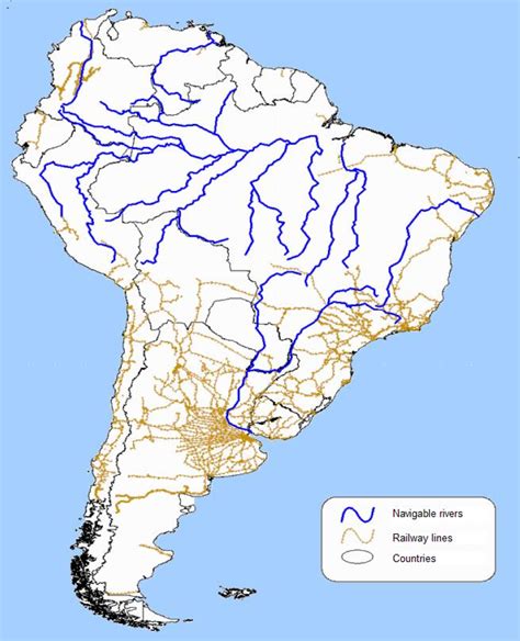 Map Of Rivers In South America