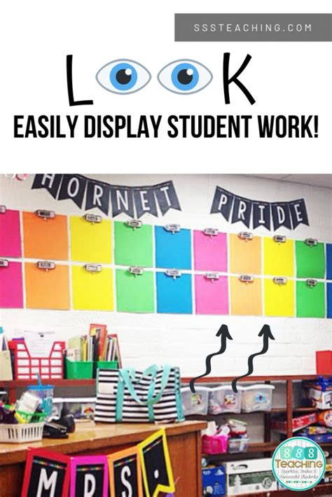 LOOK - how to display student work all year the easy way - SSSTeaching