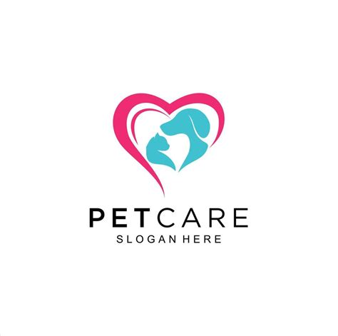 pet care logo design template 14399110 Vector Art at Vecteezy