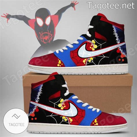 Miles Morales Spider-man Across The Spider-verse Air Jordan High Top ...