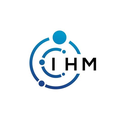 IHM letter technology logo design on white background. IHM creative initials letter IT logo ...