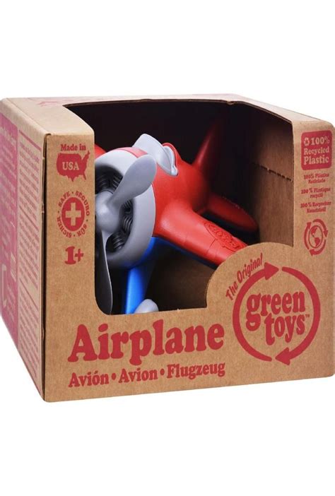 Green Toys Airplane - Red | Green toys, Airplane toys, Recycling for kids