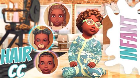 🍼NEW! Sims 4 INFANT CC HAIR + Links - YouTube