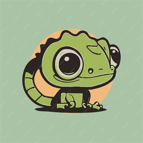 Premium Vector | Chameleon vector illustration