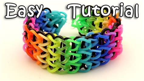 How To Make A Triple Single Rainbow Loom Bracelet - Step By Step Tutorial - YouTube