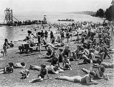 Madison Park beach, 1930 | See Item 29786, Don Sherwood Park… | Flickr