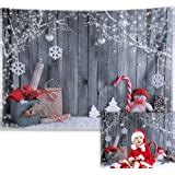 Amazon.com : Negeek 7x5ft Fabric Red Christmas Window Photo Backdrop for Xmas Party Supplies ...