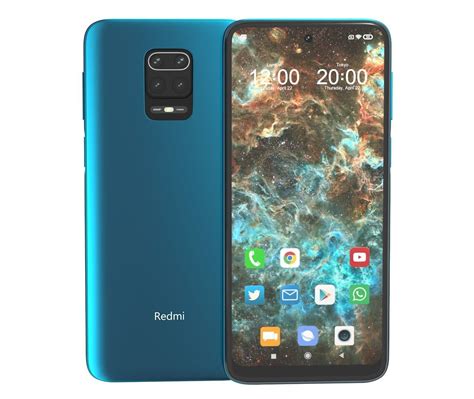 3D Xiaomi Redmi Note 9 pro Aurora blue | CGTrader