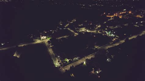 Aerial Night View of a Town 41472172 Stock Video at Vecteezy