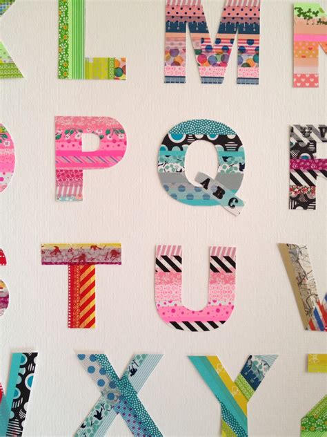 One Bunting Away: Washi-Tape Alphabet