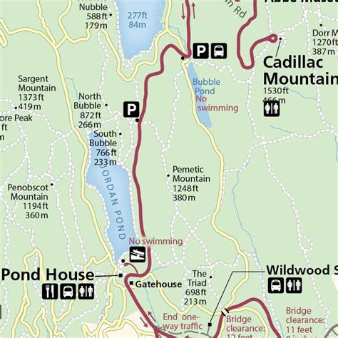 Arcadia National Park - NPS Map - Hike Maine by Map the Xperience ...