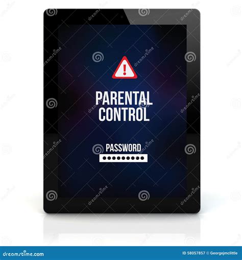 Tablet pc parental control stock illustration. Illustration of ...