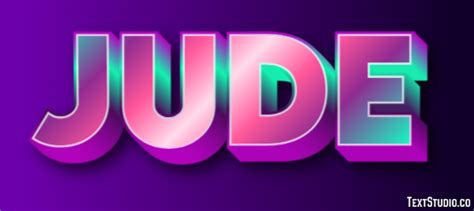 Jude Text Effect and Logo Design Name