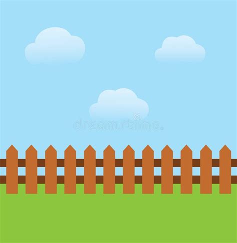 Fence stock vector. Illustration of gate, barrier, garden - 69645817