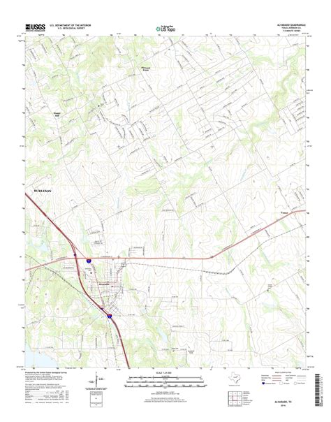 MyTopo Alvarado, Texas USGS Quad Topo Map