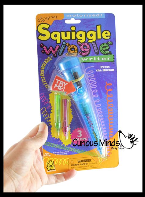 Squiggle Wiggle Writer Pen - Motorized Battery Vibrating Pen Draws Fun | Curious Minds Busy Bags