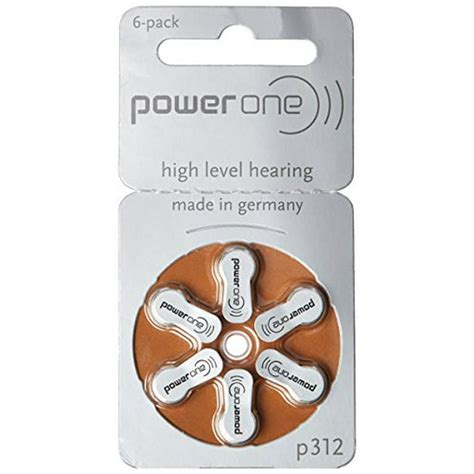 Hearing Aid Battery Powerone size 312 60 batteries - Walmart.com ...