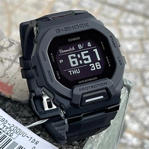 (OFFICIAL WARRANTY) Casio G-Shock GBD-200UU-1 Digital Bluetooth Step Tracker Black Resin Watch ...