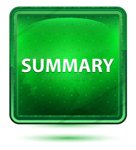 Summary Neon Light Green Square Button Stock Illustration ...