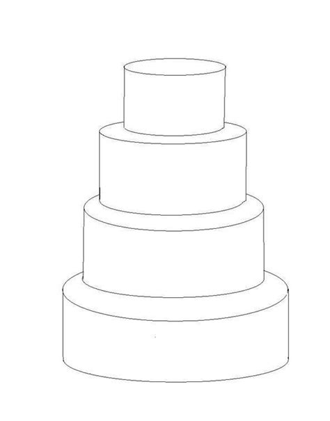 Sketch - 4 tier plain. | Cake drawing, Wedding cake outline, Wedding cake drawing