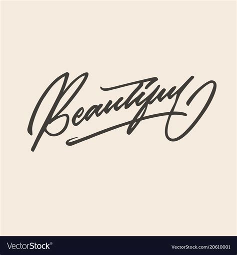 Beautiful hand lettering typography compliment Vector Image