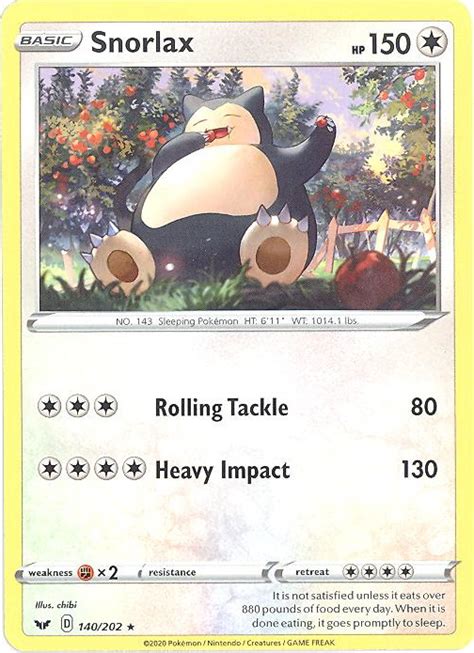 Snorlax Pokemon Card