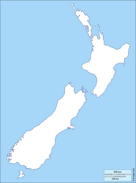 New Zealand free map, free blank map, free outline map, free base map ...