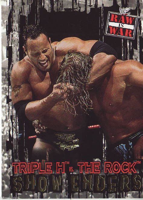 2001 WWF RAW Is War (Fleer) Triple H vs. The Rock (No.97) | Pro ...