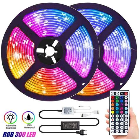 Led Strip Lights, 32.8ft Color Changing Light Strip Kit with Remote and ...