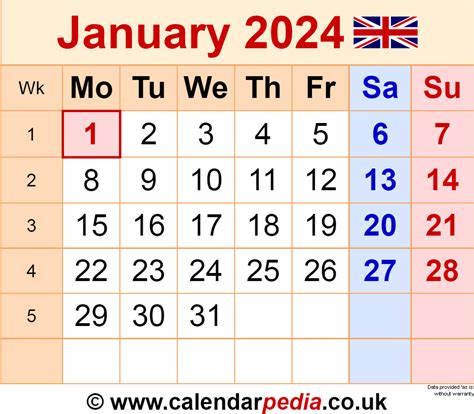 January 2024 Editable Calendar Word - Templates Printable Free