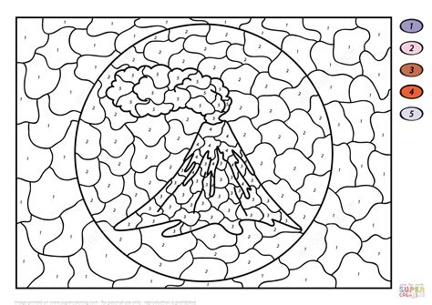 Volcano Eruption Coloring Pages