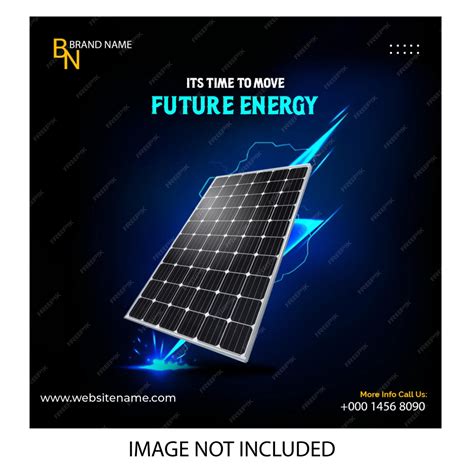 Premium PSD | Solar panel social media poster template psd