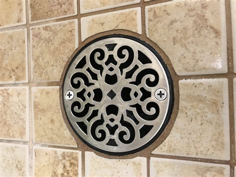 3.25 Inch Round Shower Drain Cover | Classic Scrolls No. 4™