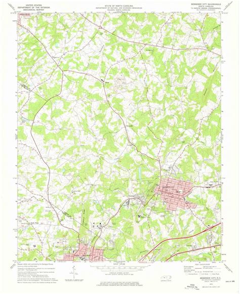 1973 Bessemer City, NC - North Carolina - USGS Topographic Map - Historic Pictoric