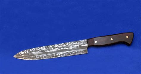 Olene Machine: Feather Damascus Knives