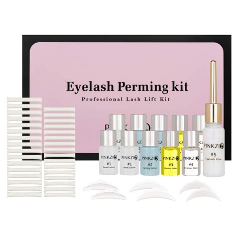 PINKZIO Premium Eyelash Perm Kit Full Eyelash Lift Kit For Professional Use, 15 in 1 Salon Lash ...