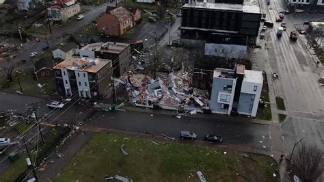 Drone footage from WSMV shows devastation from overnight storms in Mount Juliet, Tennessee Mount ...