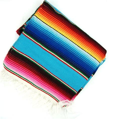 Bright colored Mexican blanket This vibrant blanket is a must for every household. Throw it over ...