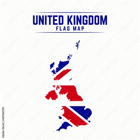 Flag Map of United Kingdom. United Kingdom Flag Map Stock Vector ...